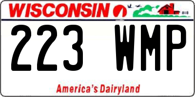 WI license plate 223WMP