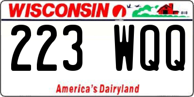 WI license plate 223WQQ