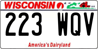 WI license plate 223WQV