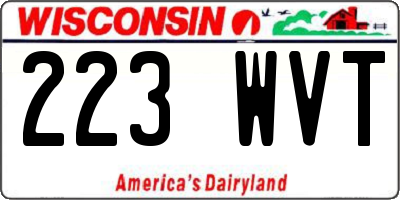WI license plate 223WVT