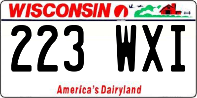 WI license plate 223WXI