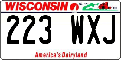 WI license plate 223WXJ