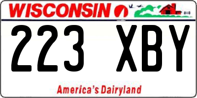 WI license plate 223XBY