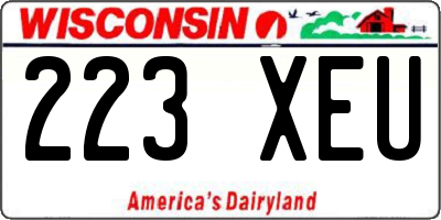 WI license plate 223XEU