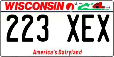 WI license plate 223XEX