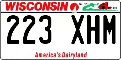 WI license plate 223XHM