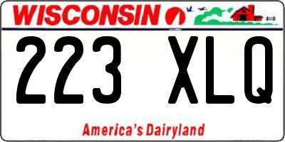WI license plate 223XLQ