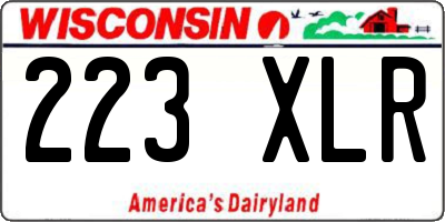 WI license plate 223XLR