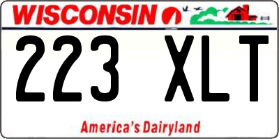 WI license plate 223XLT