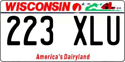 WI license plate 223XLU