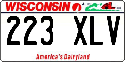 WI license plate 223XLV