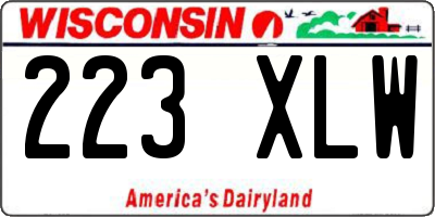 WI license plate 223XLW