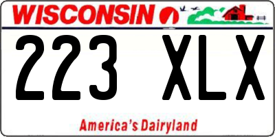 WI license plate 223XLX