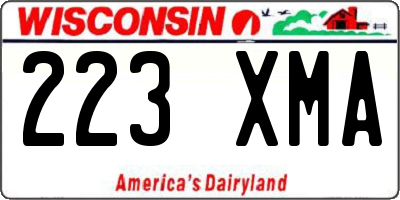 WI license plate 223XMA