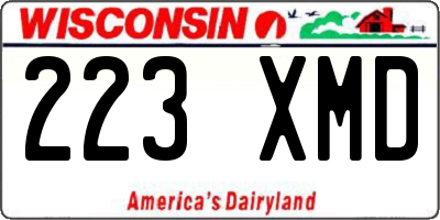 WI license plate 223XMD