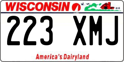WI license plate 223XMJ