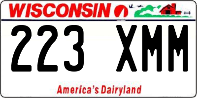 WI license plate 223XMM