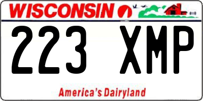 WI license plate 223XMP