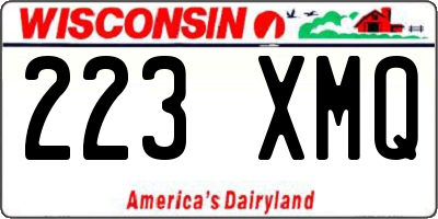 WI license plate 223XMQ
