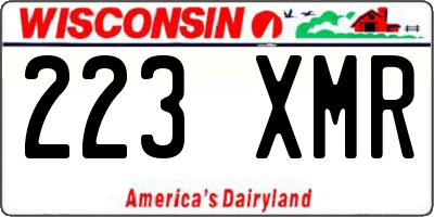 WI license plate 223XMR