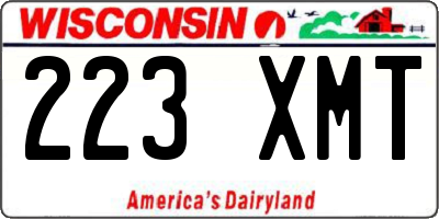 WI license plate 223XMT