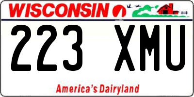 WI license plate 223XMU