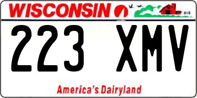 WI license plate 223XMV