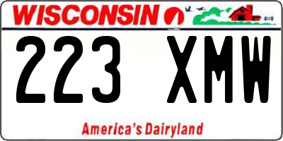 WI license plate 223XMW