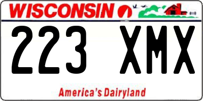 WI license plate 223XMX