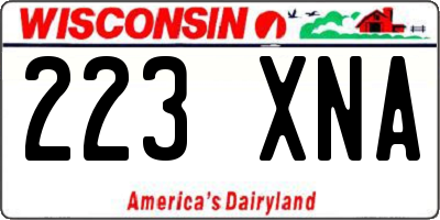 WI license plate 223XNA