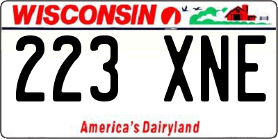 WI license plate 223XNE