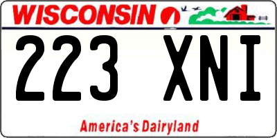 WI license plate 223XNI
