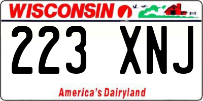 WI license plate 223XNJ