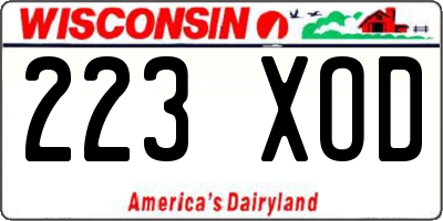 WI license plate 223XOD