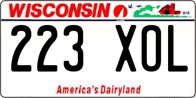 WI license plate 223XOL