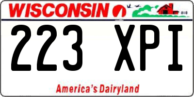 WI license plate 223XPI