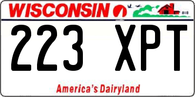 WI license plate 223XPT