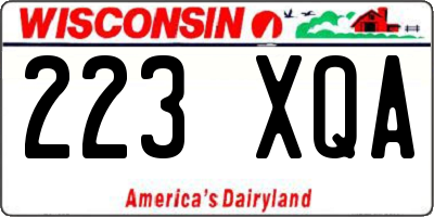 WI license plate 223XQA