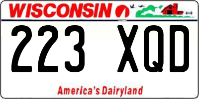 WI license plate 223XQD