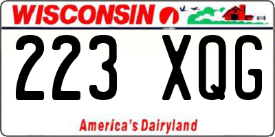 WI license plate 223XQG