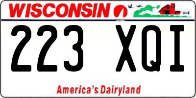WI license plate 223XQI