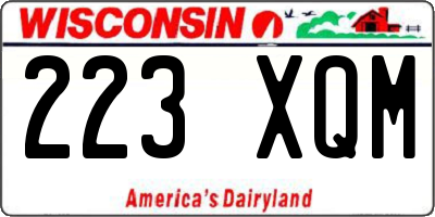 WI license plate 223XQM
