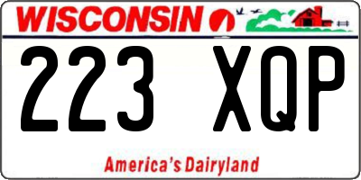 WI license plate 223XQP