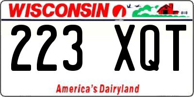 WI license plate 223XQT