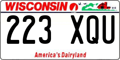 WI license plate 223XQU