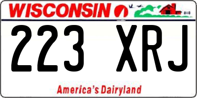 WI license plate 223XRJ