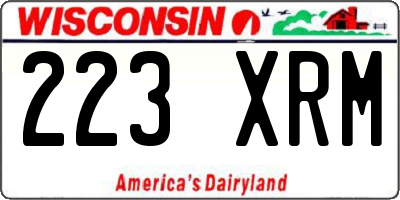 WI license plate 223XRM