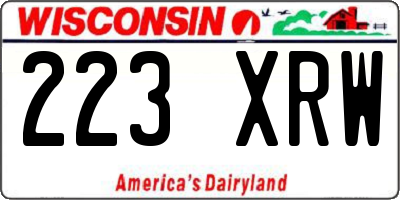 WI license plate 223XRW