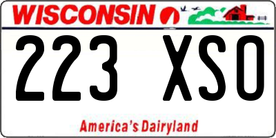 WI license plate 223XSO