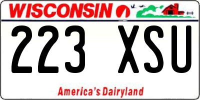 WI license plate 223XSU